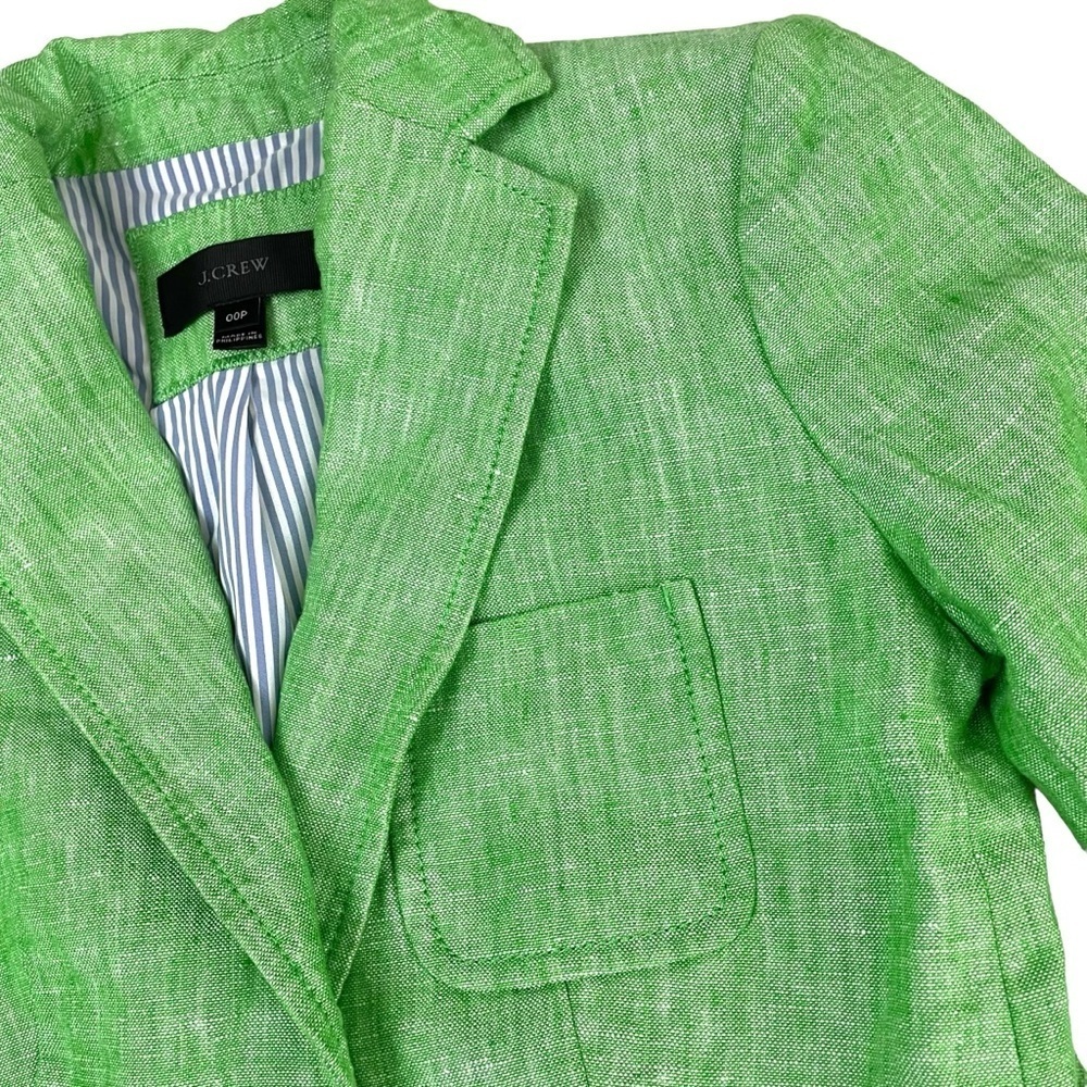 J. Crew Rhodes 100% Linen Blazer Jacket Lime - Picture 10 of 16